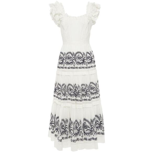 Ulla Johnson Dresses & Skirts - NWT Ulla Johnson Julietta Dress White Cream Sz 6 Victorian Boho Chic Cotton